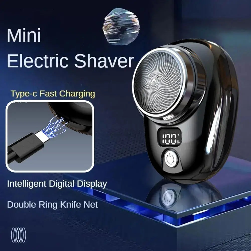Mini Electric Razor for Men – Cordless Travel Shaver, Digital Display Electric Travel Shaver Qme