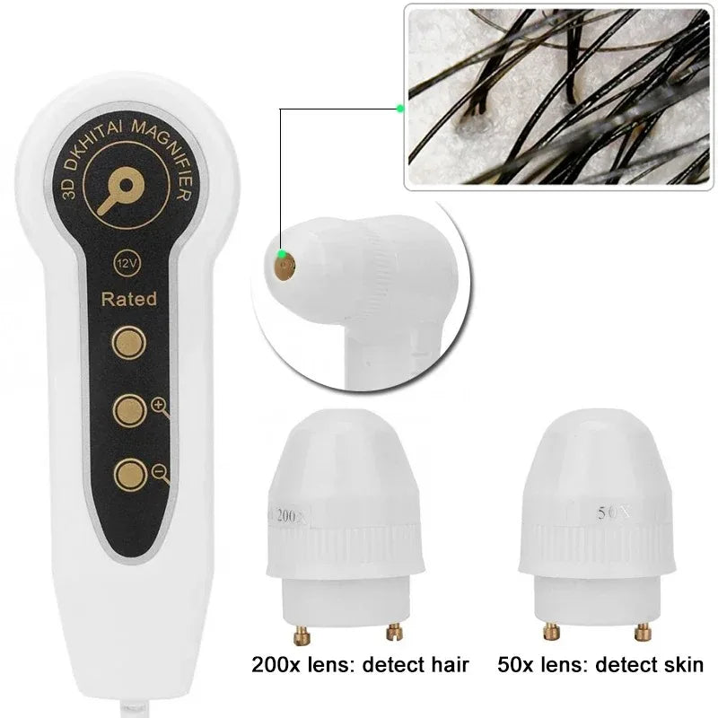 5" Scalp & Skin Analyzer 50X/200X LCD Hair Follicle Detector Scalp & Skin Analyzer Qst