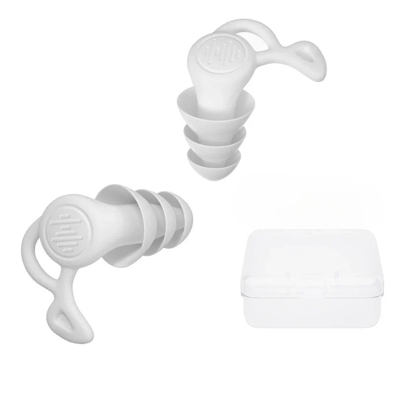 3-Layer Silicone Reusable Earplugs – Waterproof for Swimming Silicone Earplugs Qme