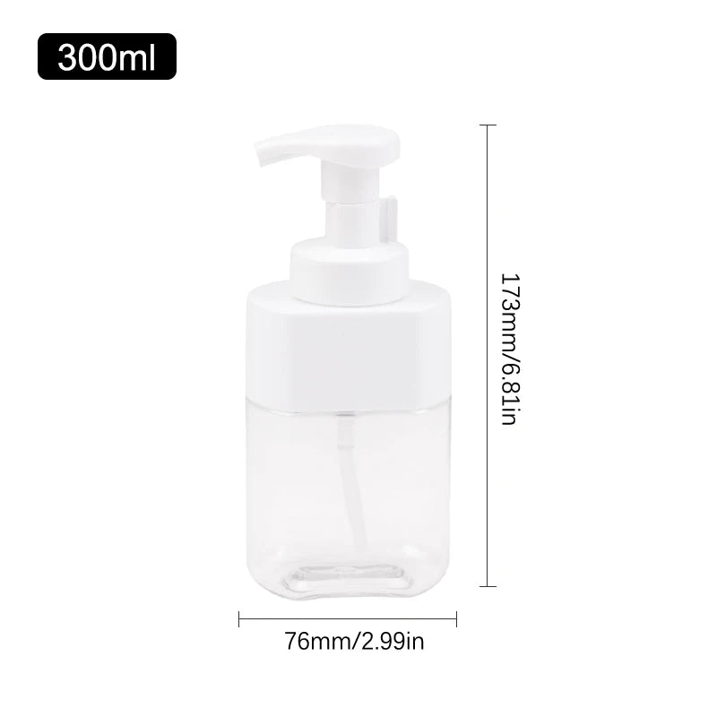 Foaming Soap Dispenser Bottle 300/500ml – Refillable Pump Foam Soap Dispenser Qst 300ml White