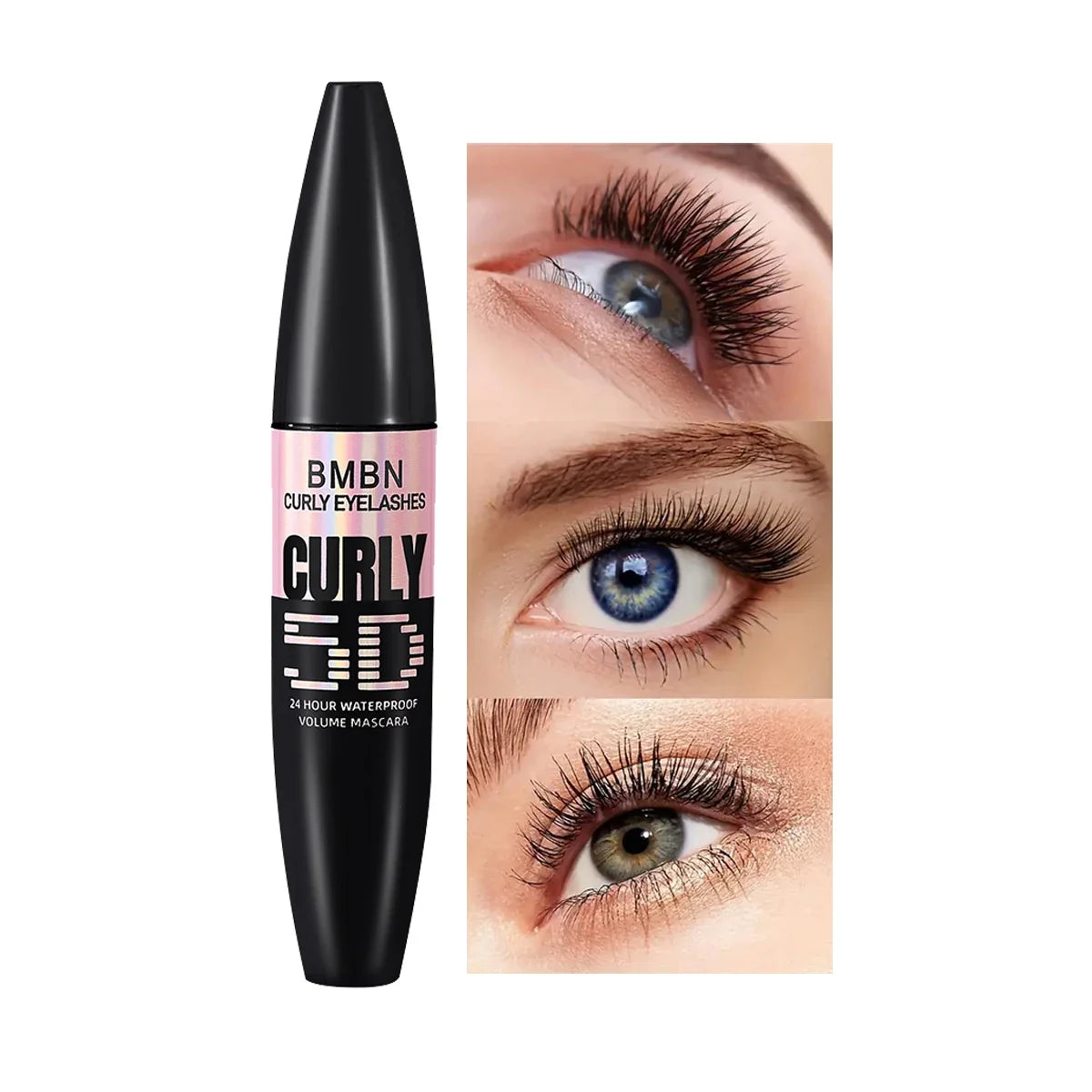 Black Waterproof Volumizing Mascara – Dense, Curly & Sweat-Proof Volumizing Mascara Qme 1PCS