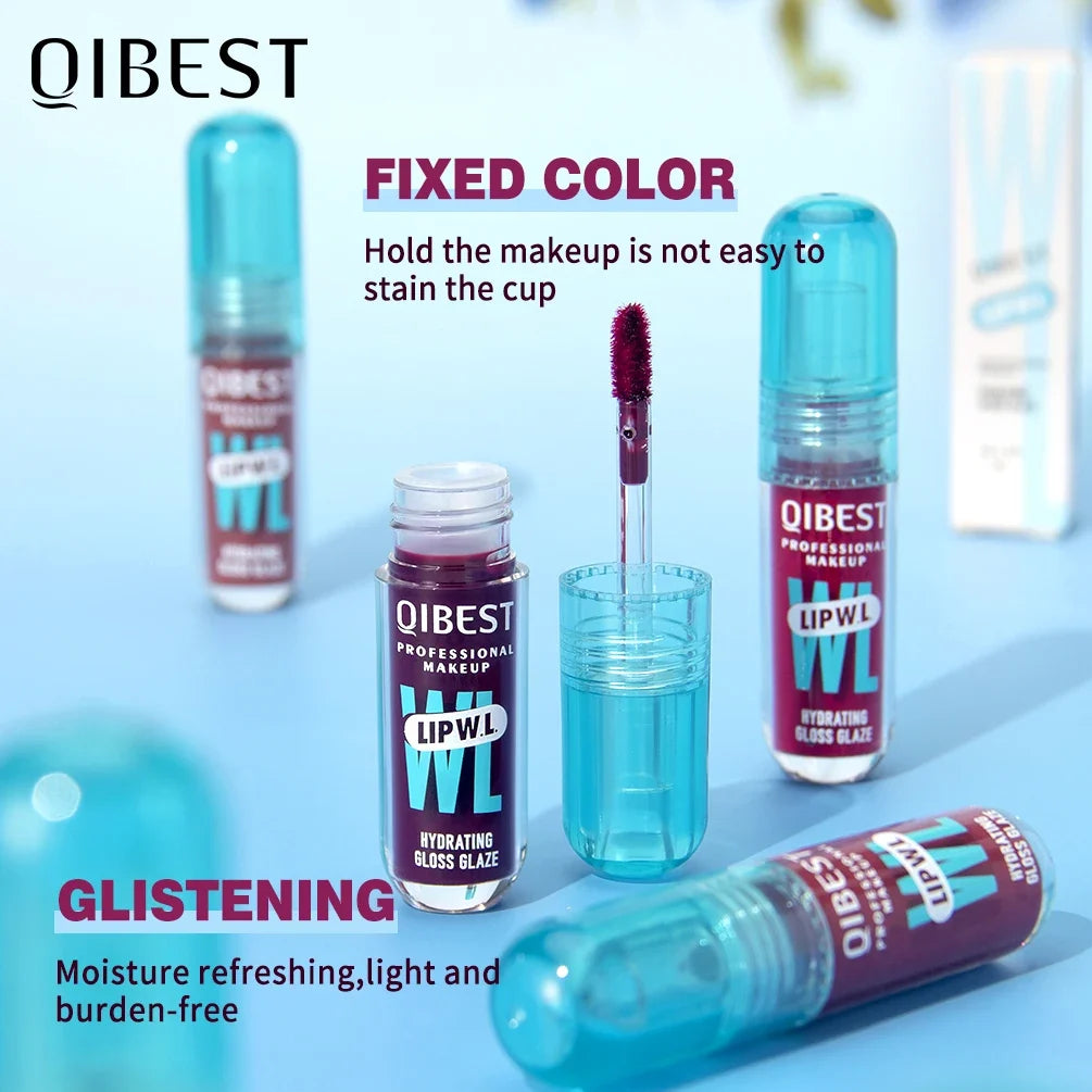 QIBEST Crystal Lip Gloss Mirror Watery Glaze | Long Lasting Lip Gloss Qme