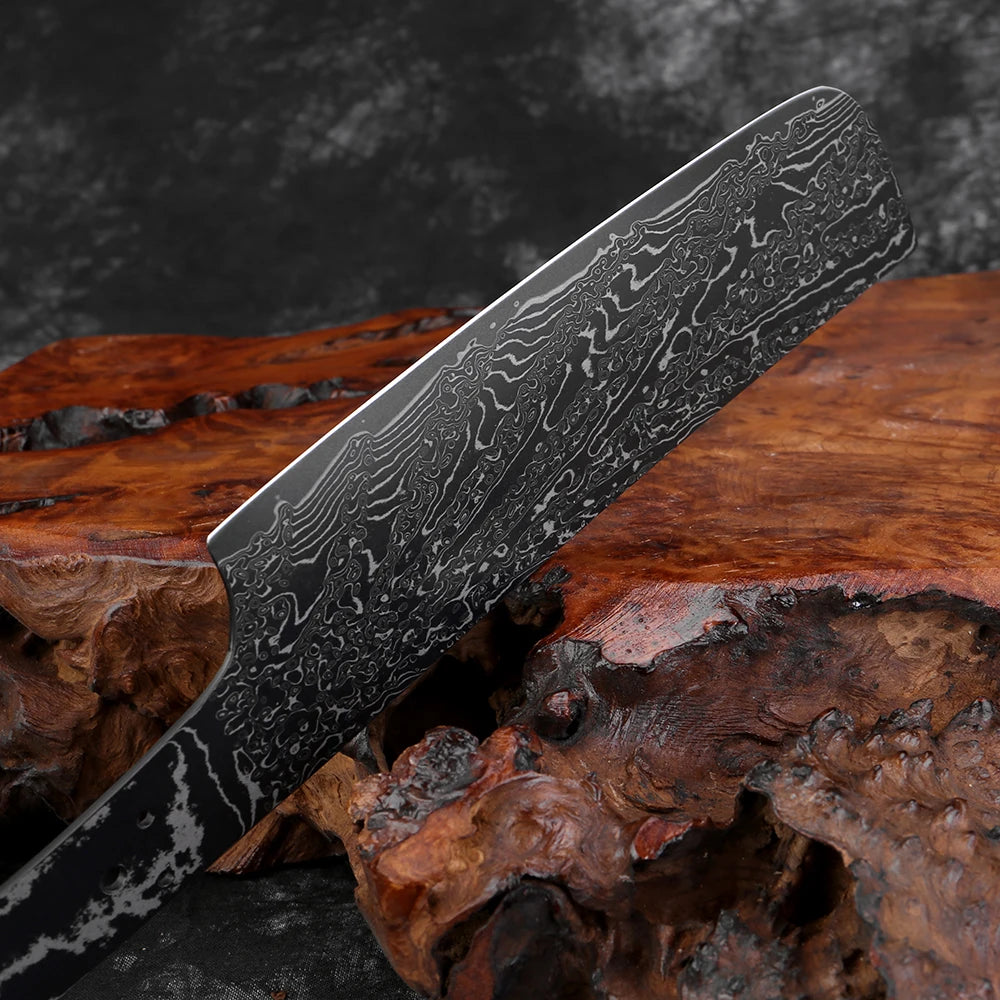 Damascus Steel Nakiri Knife Blank – Full Tang DIY Blade Knife Blank Qst
