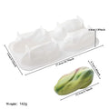 4-Cavity Silicone Mousse Cake & Chocolate Pudding Baking Mold Silicone Baking Mold Qme A1