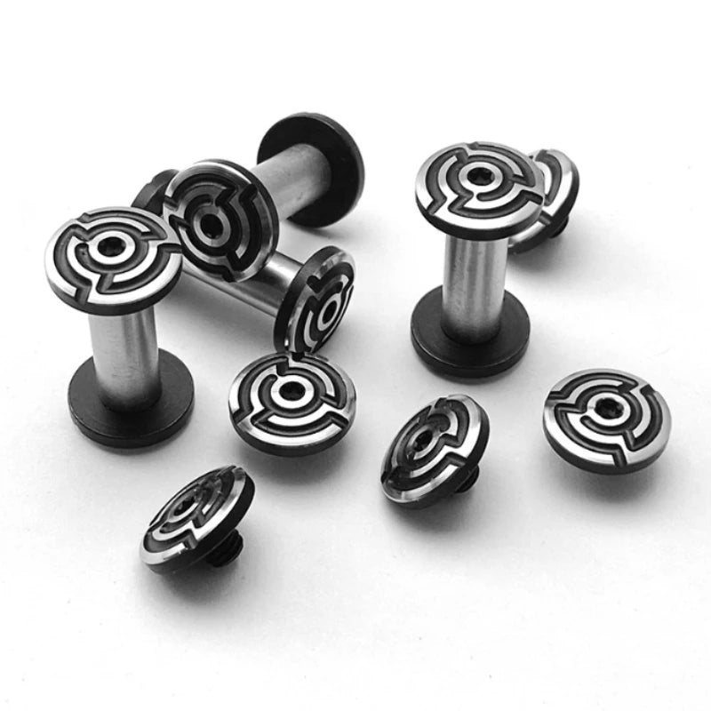 Stainless Steel Knife Handle Screws – 10 Sets Double Locking Bolts Knife Handle Fasteners Qst black 6MM-3-10PCS
