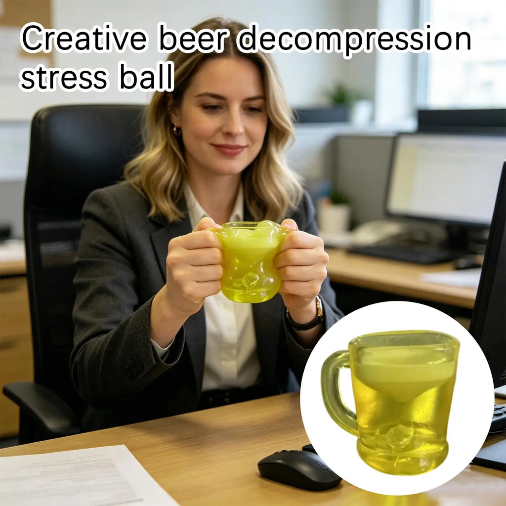 Beer Shaped Slow Rising Squishy Fidget Toy | Novelty Gift Novelty Squishy Toy Qme