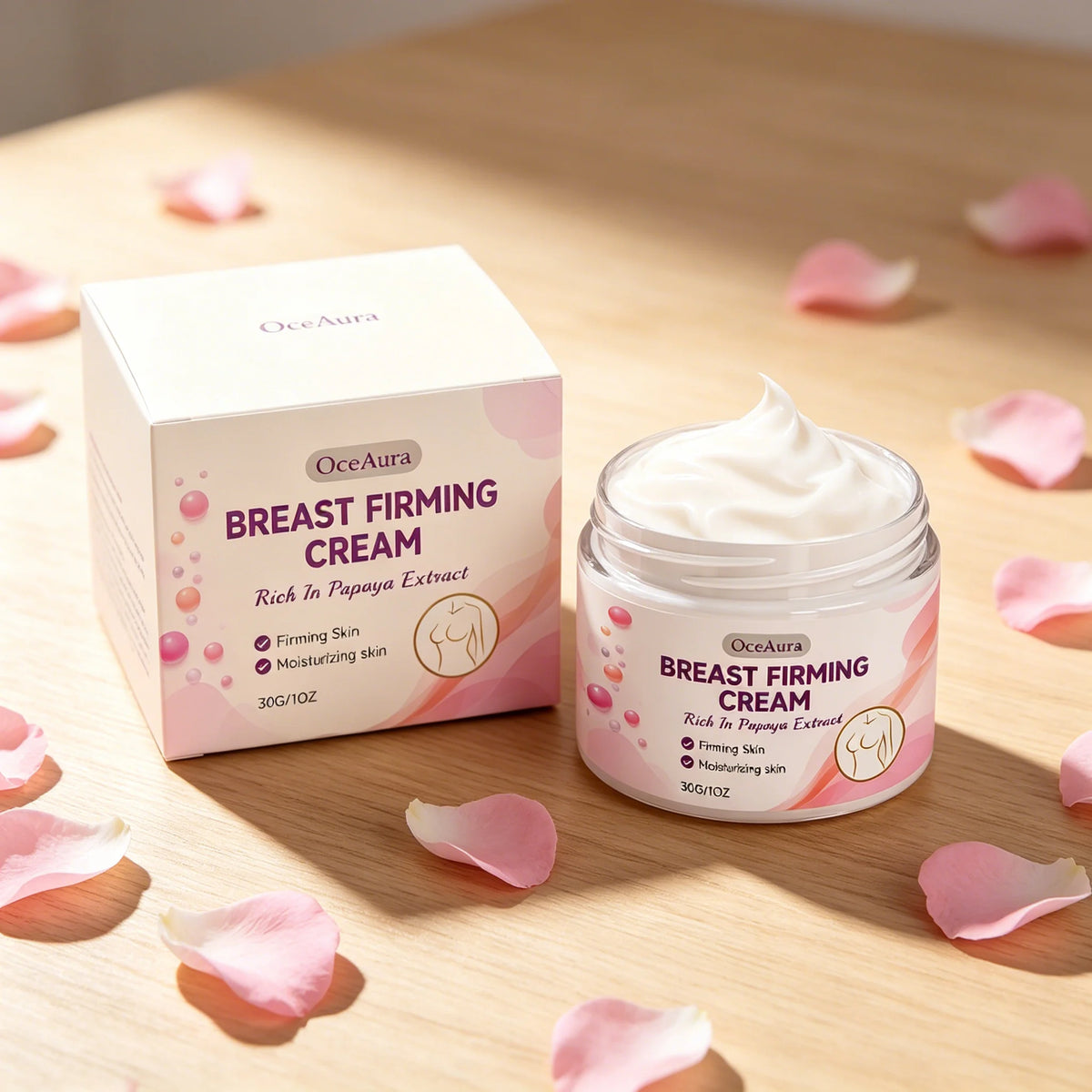 Papaya Extract Chest Firming & Moisturizing Massage Cream Body Firming Cream Qst