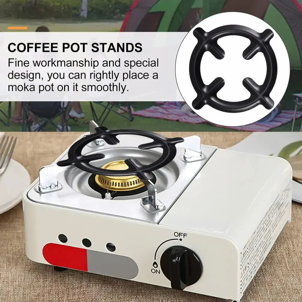 Moka Pot Heating Rack Ring Stand for Gas Stove | Metal Stovetop Pot Stand Qme