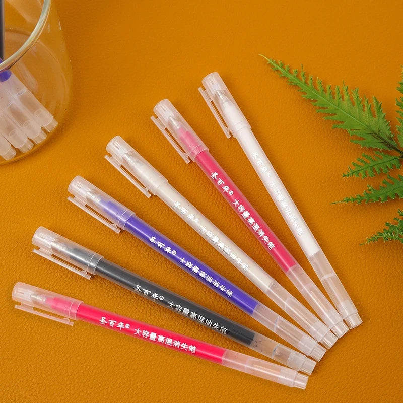 6-Color Heat Erasable Gel Pens for Fabric Sewing & Crafts Erasable Craft Pens Qme 6 colors