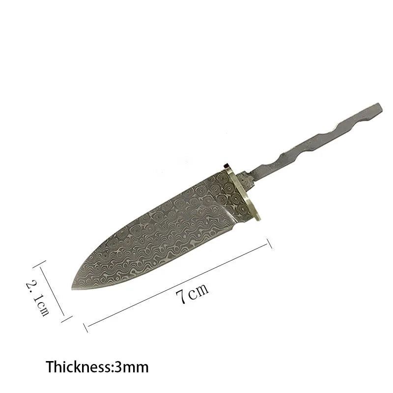 Damascus Steel VG10 Fixed Blade Knife Blank DIY Billet | Swayboo Knife Making Blank Qst
