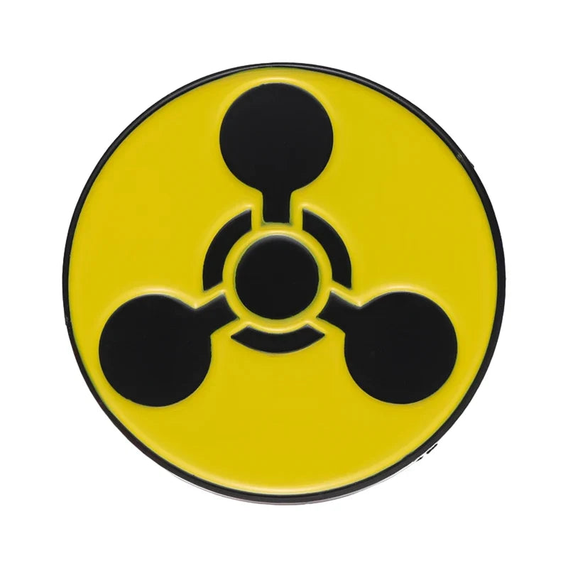 Radioactive Symbol Enamel Pin | Nuclear Sign Brooch Enamel Lapel Pin Qme style 2