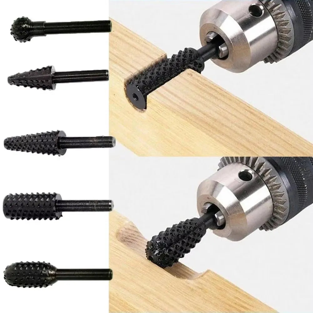 5-Piece Wood Carving Drill Knife Set | Woodworking Tools Wood Carving Tool Set Qme