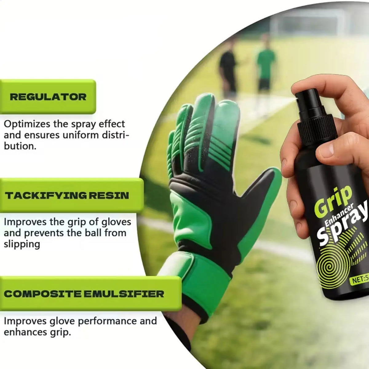 Glove Grip Adhesive Spray 55ml – Soccer Football Baseball Sports Grip Spray Qme