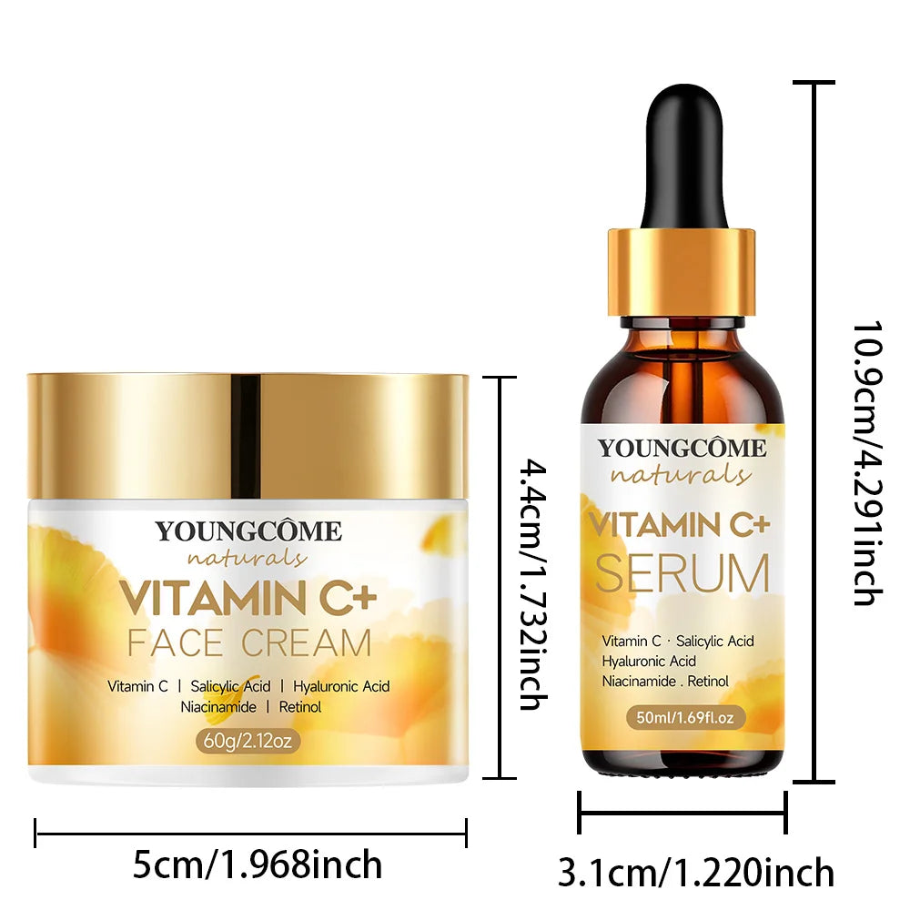 YOUNGCOME Vitamin C Skincare Set – Brighten, Firm & Hydrate Vitamin C Skincare Set Qst 50ml-60g