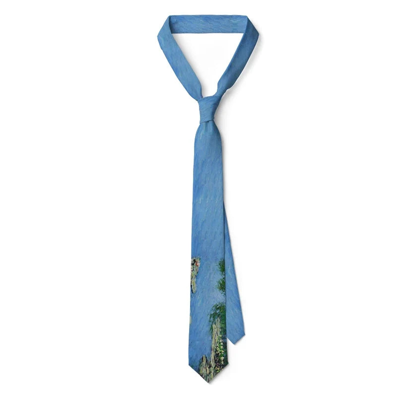 Screaming Sailing Cat Novelty Necktie – Funny Men's Print Tie Novelty Print Necktie Qme type7