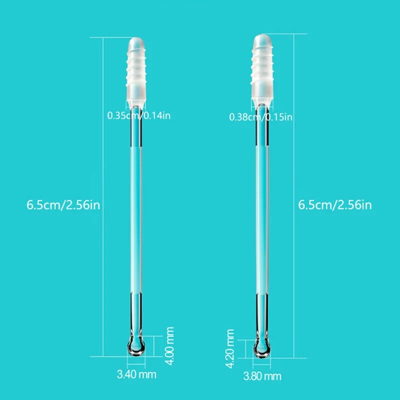 Reusable Silicone Ear Swab Double-Headed Earwax Cleaner Ear Cleaning Tool Qme