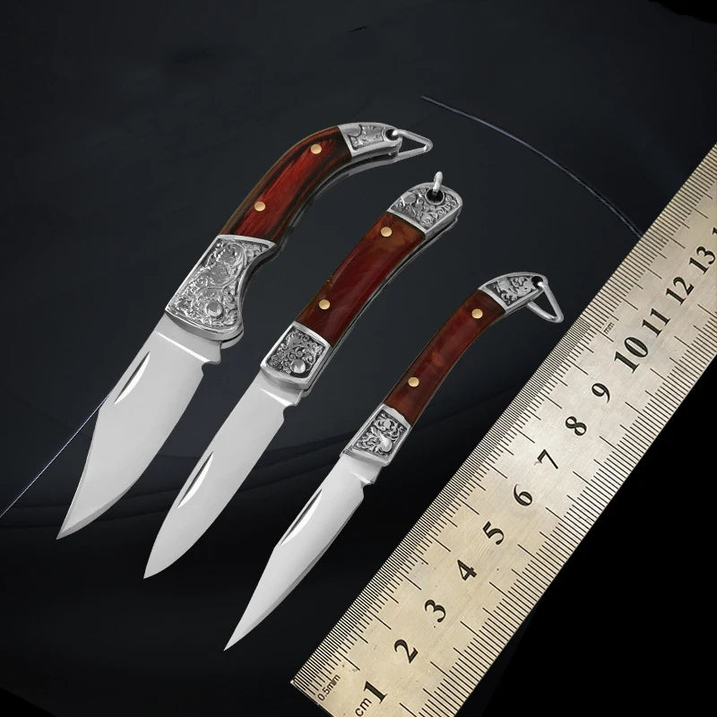 Swayboo Folding Pocket Knife – Stainless Steel Wood Handle Folding Pocket Knife Qst