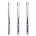 Metallic Gel Highlight Marker Pens – White, Gold & Silver Ink Metallic Gel Marker Pens Qme 3 silver