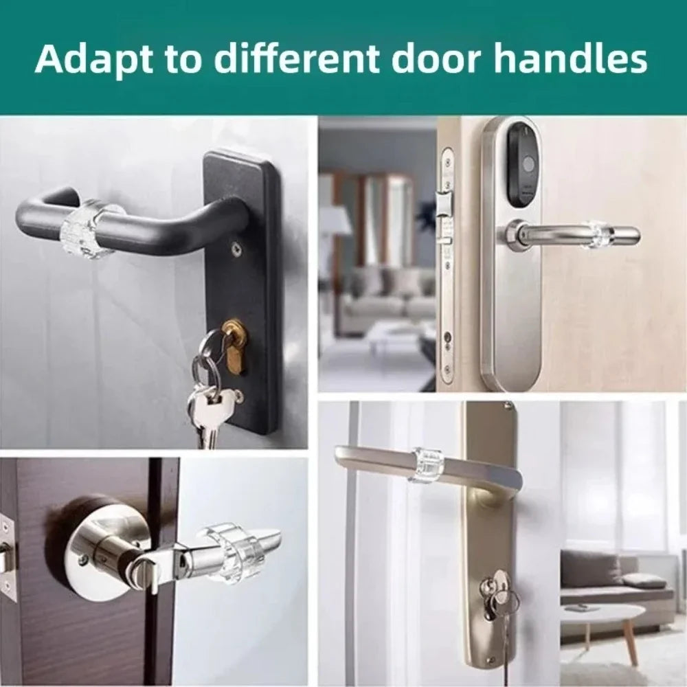 Silicone Cabinet Handle Protection Pads | Clear Anti-Collision Stoppers Door Handle Bumper Pads Qme