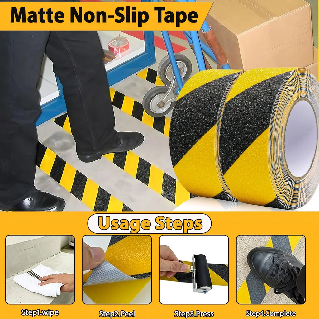 Anti-Slip Safety Grip Tape | Non-Skid Tread for Stairs & Floors Non-Skid Safety Tape Qme