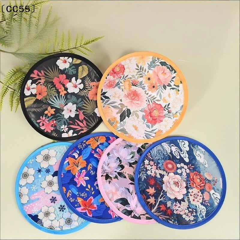Japanese Folding Fan – Floral Hand Fan for Men & Women Folding Hand Fan Qst