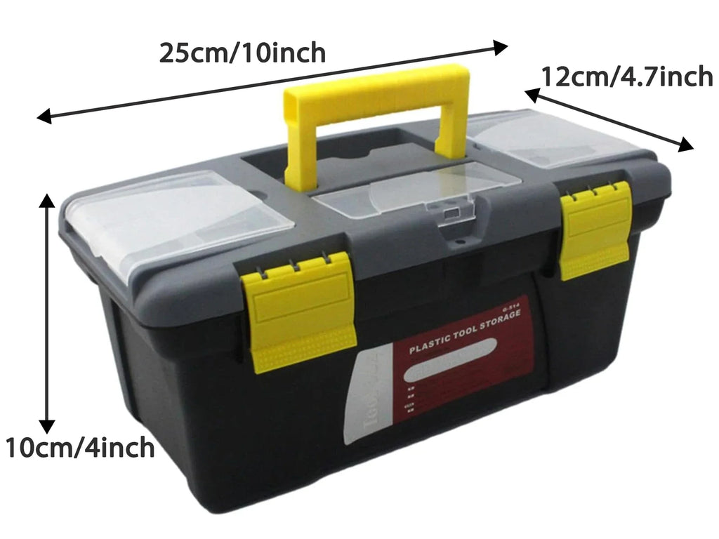 Double-Layer Portable Tool Storage Box | 2-Layer ABS Toolbox Portable Toolbox Qme