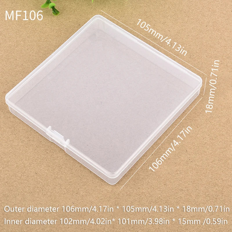 Square Transparent Plastic Storage Box – Dustproof Stackable Plastic Storage Box Qme