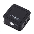 3-Way Digital Optical Audio Splitter SPDIF TOSLINK Hub Optical Audio Splitter Qme black