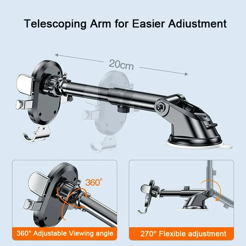 Car Phone Holder Air Vent Mount – Gravity Grip & 360° Rotation Car Phone Mount Qme