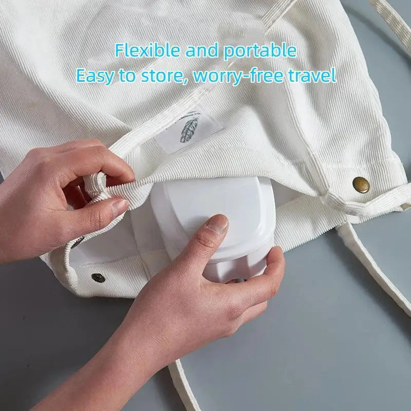 Portable Denture Storage Box with Leak-Proof Hanging Net Denture Storage Case Qme