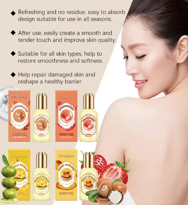 Qme Body Massage Oil – Moisturizing, Relaxing Scented Oil Body Massage Oil Qme