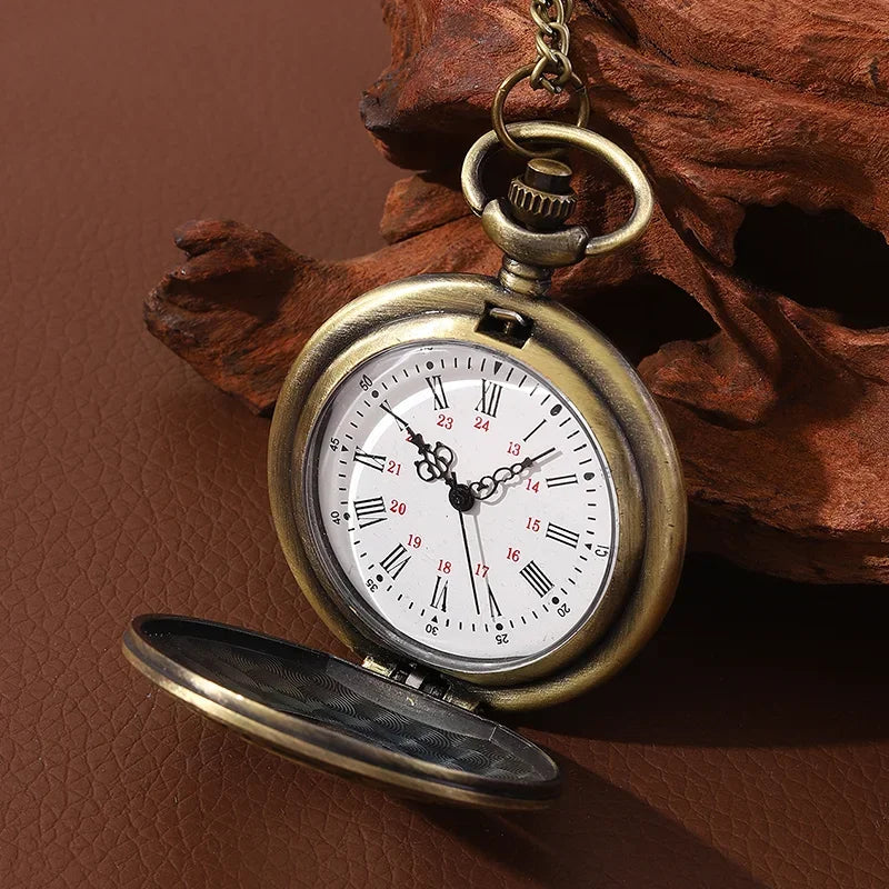 Vintage Bronze Pocket Watch | Roman Numerals Classic Pattern Vintage Pocket Watch Qme