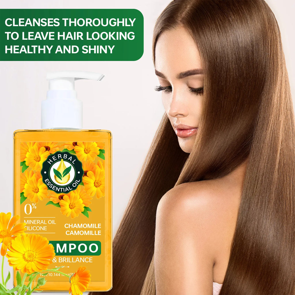 Herbal Essential Oil Shampoo – Chamomile, Aloe & Passion Fruit 300ml Herbal Hair Shampoo Qst