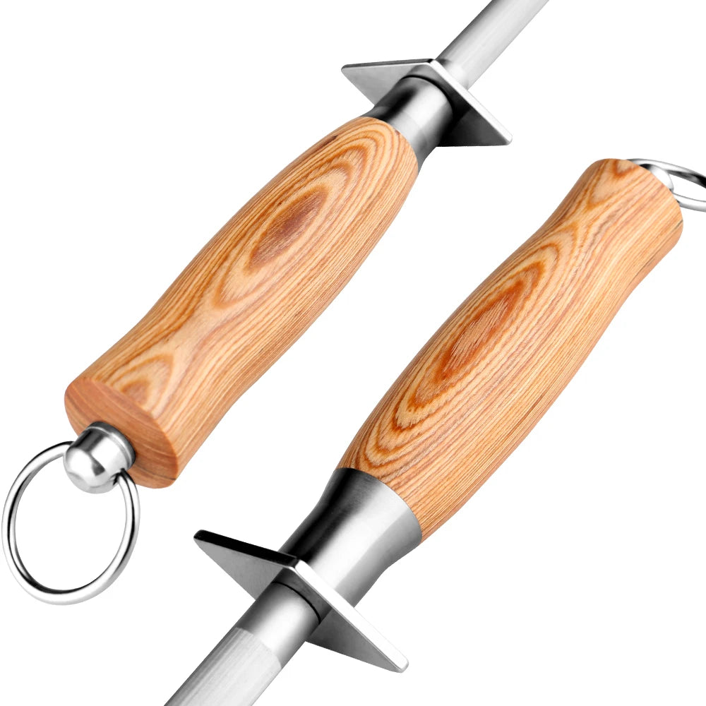 XITUO 12-Inch Honing Rod – Professional Knife Sharpening Steel Knife Honing Rod Qst