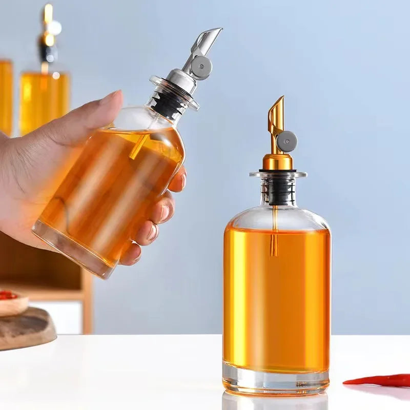 Glass Olive Oil Dispenser Bottle – Vinegar & Seasoning Oil Dispenser Bottle Qme