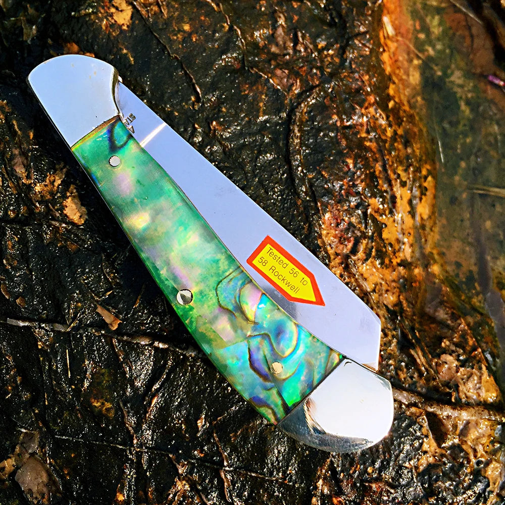 Watchman Slip Joint Folding Pocket Knife – Green Resin Handle Folding Pocket Knife Qst