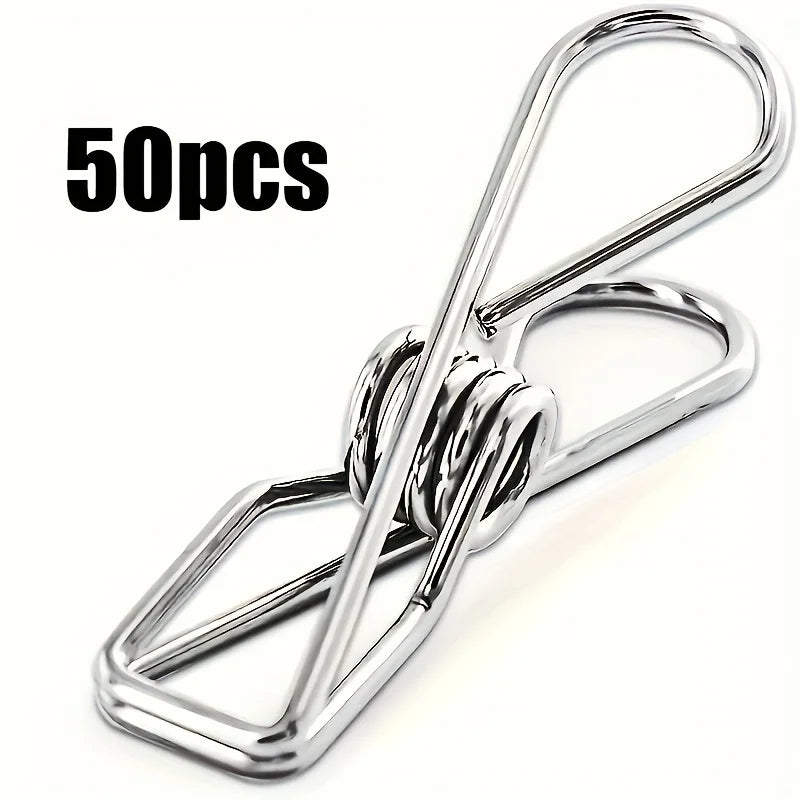 Stainless Steel Clothes Clips – Durable Metal Laundry Pegs Metal Laundry Clips Qme