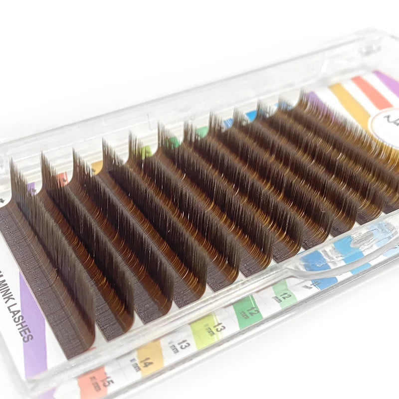NATUHANA Colored Easy Fan Volume Lashes – L LU M Curl Easy Fan Lash Extensions Qme