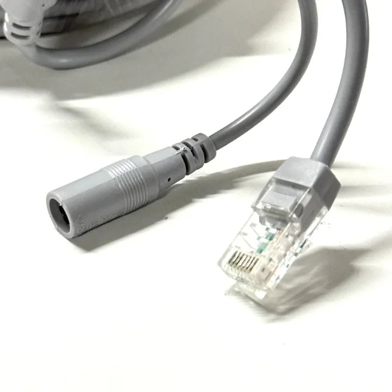 RJ45 DC 12V 2-in-1 Power LAN Cable for IP Security Cameras Security Camera Cable Qme