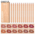 QIBEST Matte Lip Liner Pencil – Smudge-Proof Contour Pen Lip Liner Pencil Qme Lipliner sets