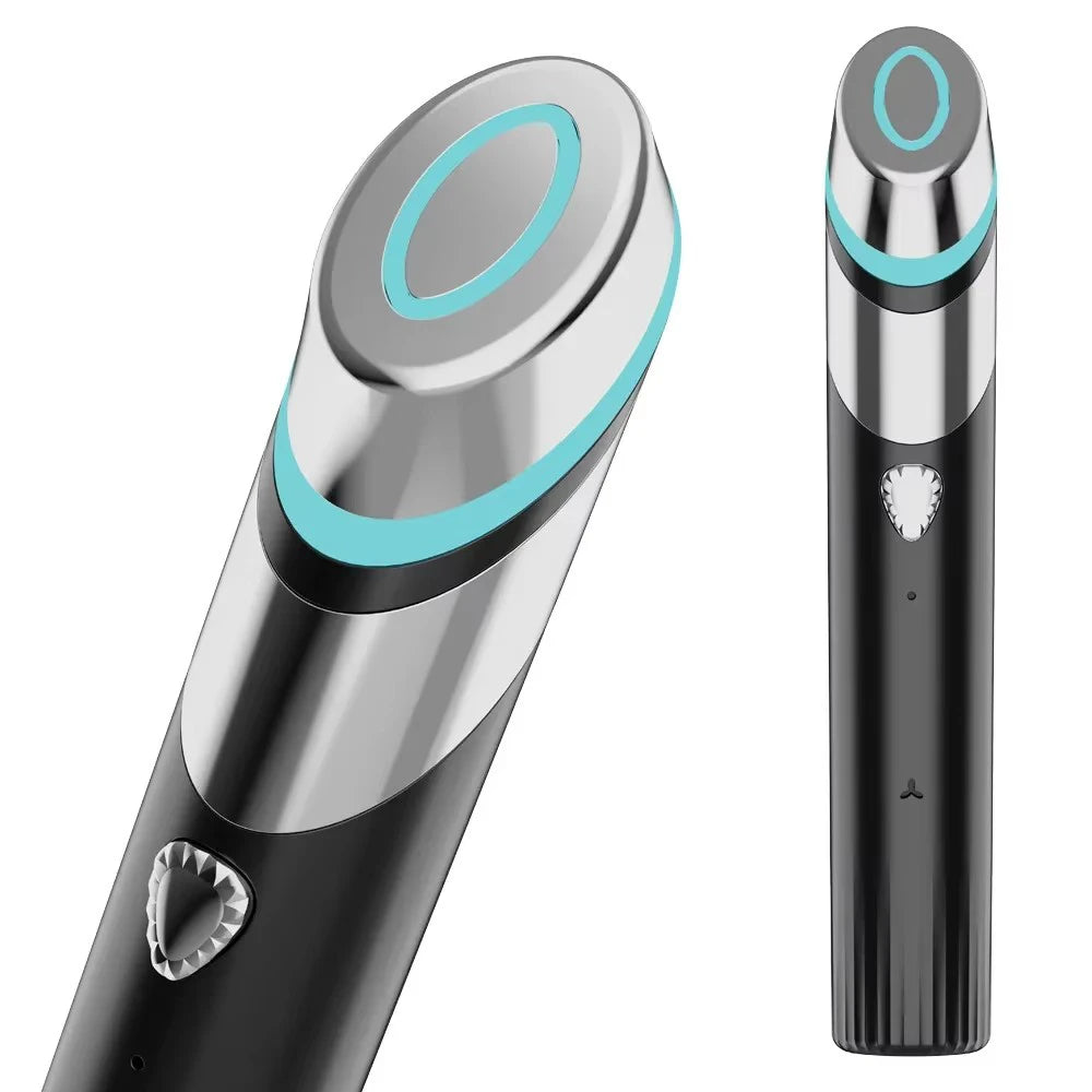 Microcurrent Facial Beauty Wand – LED & Warmth Skin Device Facial Beauty Device Qst Black