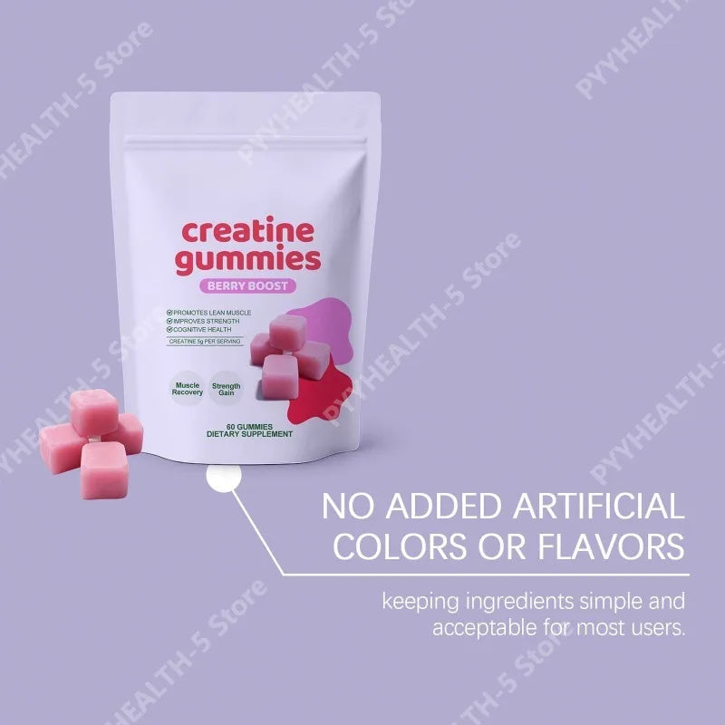 Creatine Gummies – Chewable Daily Supplement, 60 Count Creatine Supplement Qst