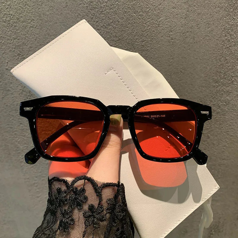 Women's Polygon Square Sunglasses UV400 – 7 Lens Colors Fashion Sunglasses Qme RD