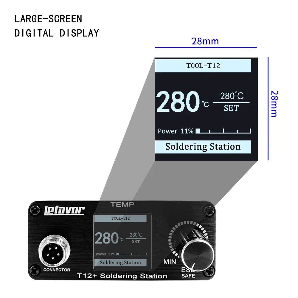 T12 75W Digital Soldering Iron Rework Station | Temp Control Soldering Rework Station Qme