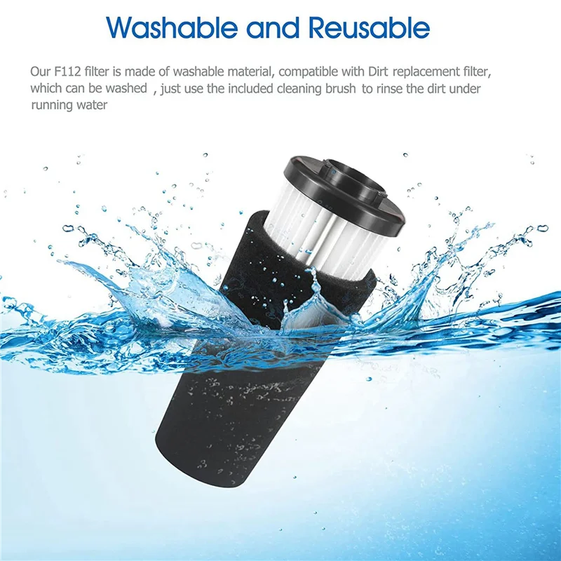 Dirt Devil Style F112 HEPA Filter & Foam Replacement Kit Vacuum Filter Kit Qst