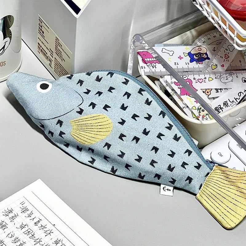 Fish Shape Novelty Pencil Case, Pen Bag & Coin Purse Pouch Novelty Pencil Case Qme