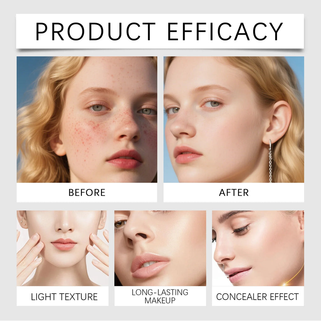 2-in-1 Color Changing Foundation Stick with Brush | Full Coverage Foundation Stick Qst