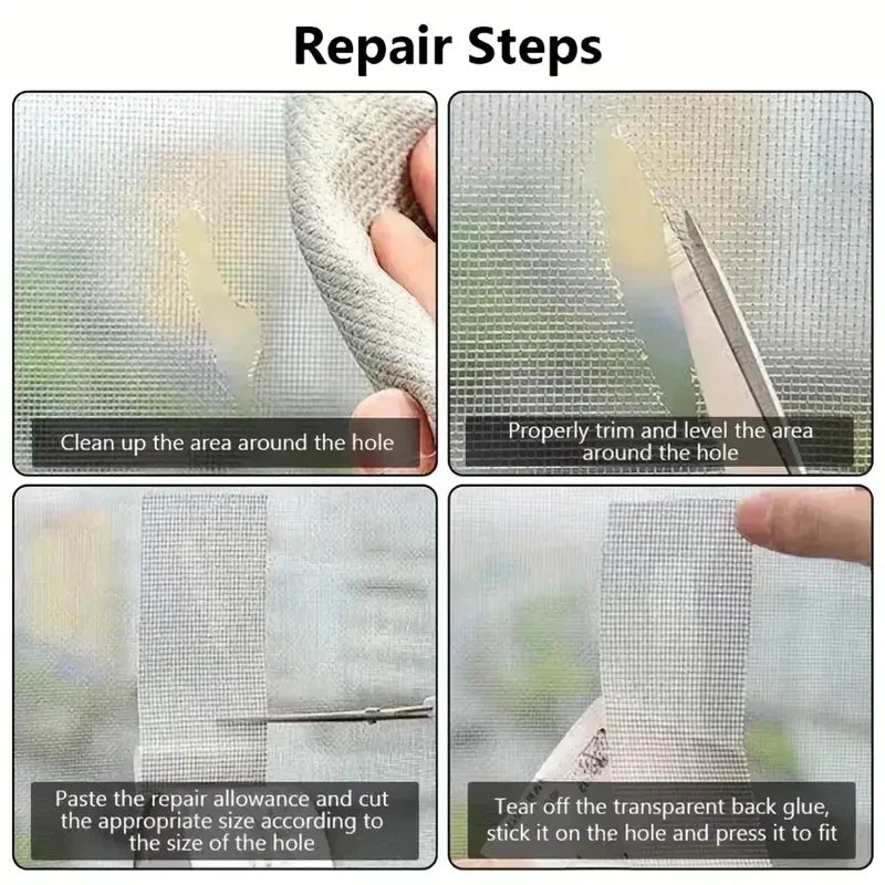 Waterproof Window Screen Repair Tape | Bug-Proof Mesh Patch Screen Repair Tape Qme