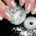 Chrome Nail Powder Aurora Pearl Rainbow Metallic Pigment Chrome Nail Powder Qme Glitter power