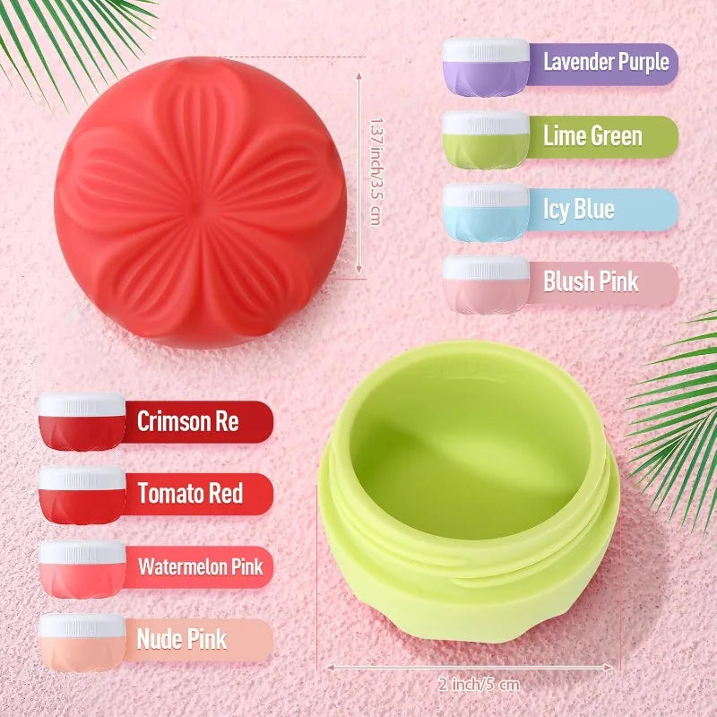 Leak-Proof Silicone Travel Jars 30ml – Refillable Cosmetic Containers Silicone Travel Jars Qme